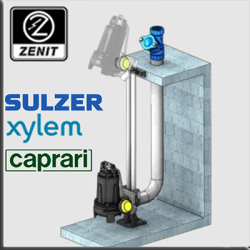 zenit - flange di scorrimento compatibili con accoppiamenti rapidi caprari, sulzer, xylem