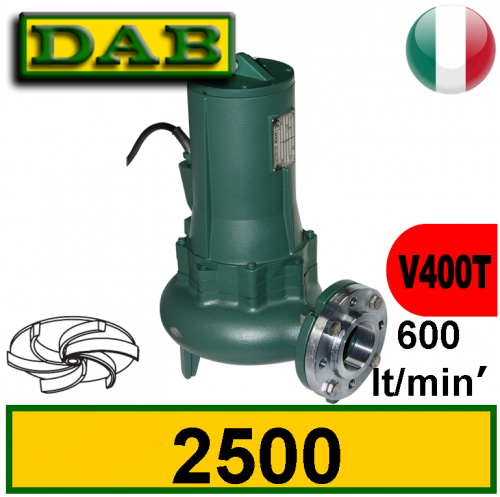 Dab Elettropompa sommersa per fognature Feka 2500 (V400T) 2