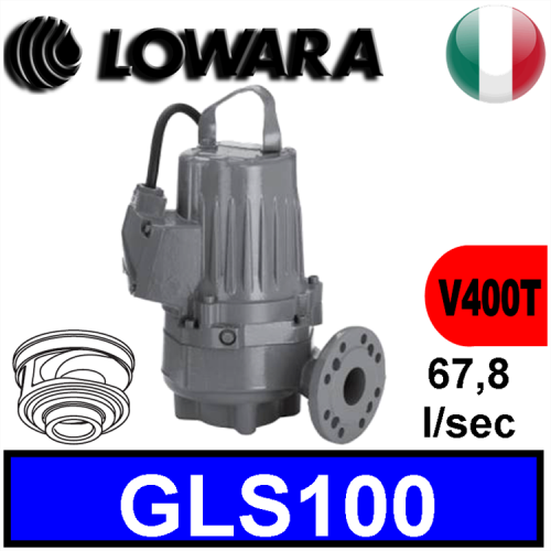 Pos.09 LOWARA Sommersa per fognature GLS100 (V400T) girante monocanale 2