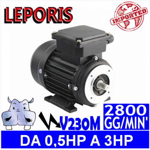 Leporis - Motori elettrici V230M 2 POLI 2800 GG.MIN Forma B3.B14