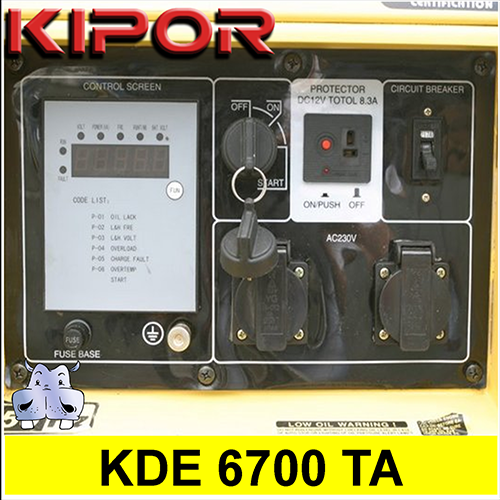 Generatore Gruppo Elettrogeno diesel 4,5KW 4500W KDE 6700TA avviamento elettrico 2