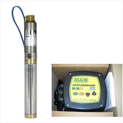 DAB - Sommersa diametro 74mm MICRA.HS 304 completa di inverter ACTIVE DRIVER 2