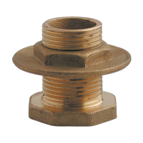 Raccordo cassone dritto 2 pz in ottone giallo 2