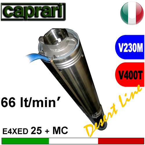 Caprari - Elettropompa sommersa completa E4XED(PD)25+MC....M-T DESERT LINE