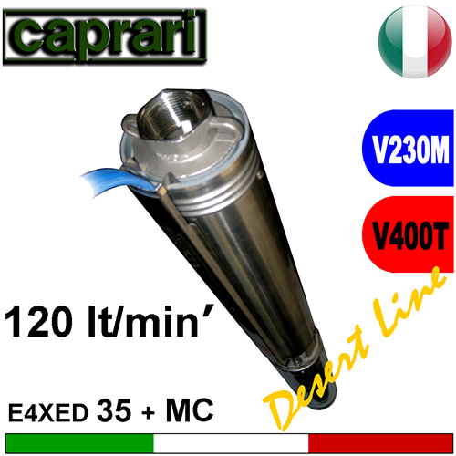 Caprari - Elettropompa sommersa completa E4XED(PD)35+MC....M-T DESERT LINE