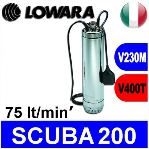 Lowara - Sommersa monoblocco SC200C - versione monofase senza galleggiante 2
