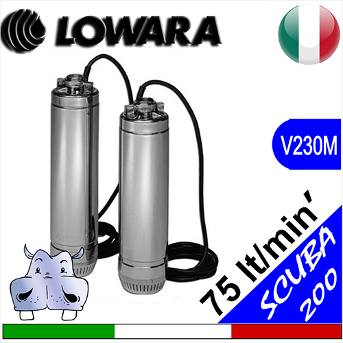Lowara - Sommersa monoblocco SC200C - versione monofase senza galleggiante