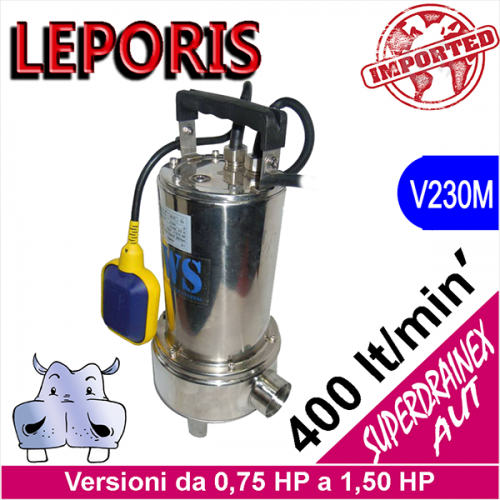 LEPORIS Sommersa per fognature SUPERDRAINEX 075:150