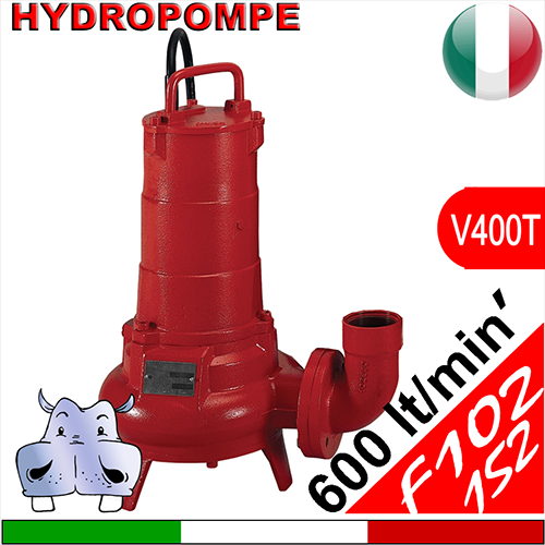 HYDROPOMPE F102 F152 - Pompe sommerse trifase per fognature e acque sporche