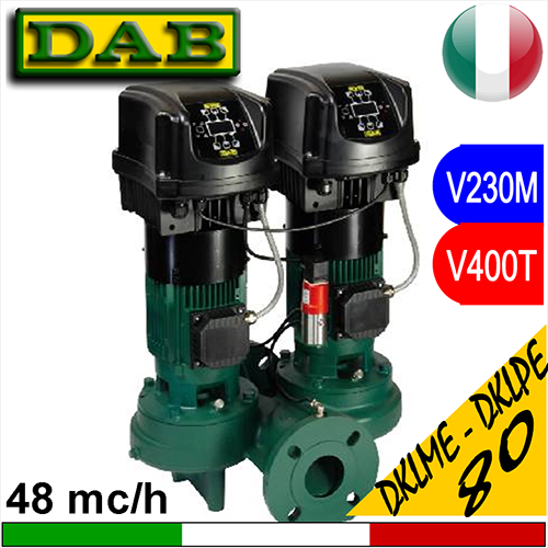 Pompa Circolatore elettronico in linea doppio gemellare Dab DKLME-DKLPE DN80