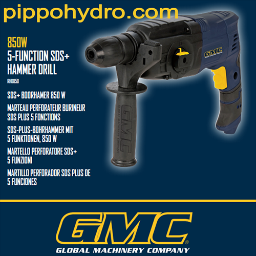 GMC - Trapano battente tassellatore con punte sds-plus 850W 2
