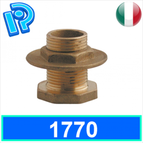 Raccordo cassone dritto 2 pz in ottone giallo