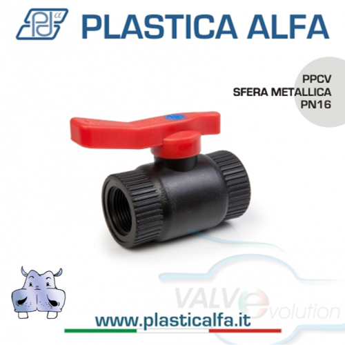 Valvola a sfera in PPCV FF Plastica Alfa