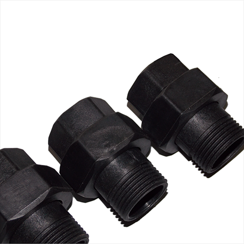Raccordo con o-ring dritto 3 pz MF bocchettone in PE 2