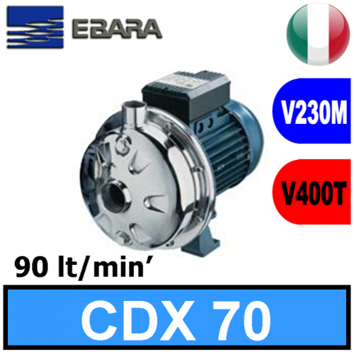 Elettropompa monogirante inox Ebara CDX 70