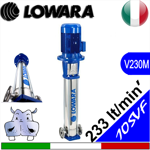 Elettropompe Multistadio Verticali Silenziose Lowara 10SVF alimentazione monofase 1x230