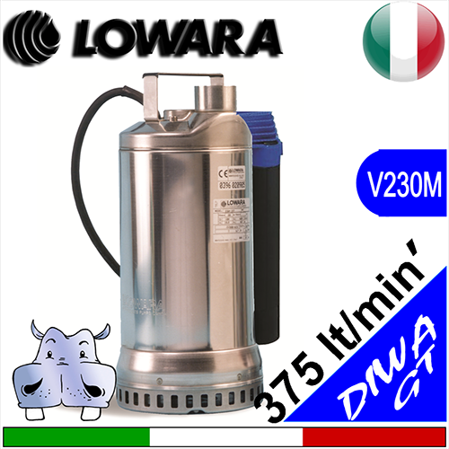 Lowara pompa Sommersa DIWA GT automatica completa di galleggiante elettrico intubato salvaspazio