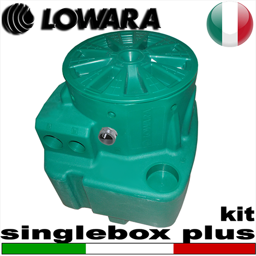 Lowara - Stazione di sollevamento SINGLEBOX PLUS - KIT per acque nere completa di kit raccordi - predisposta per una pompa sommersa