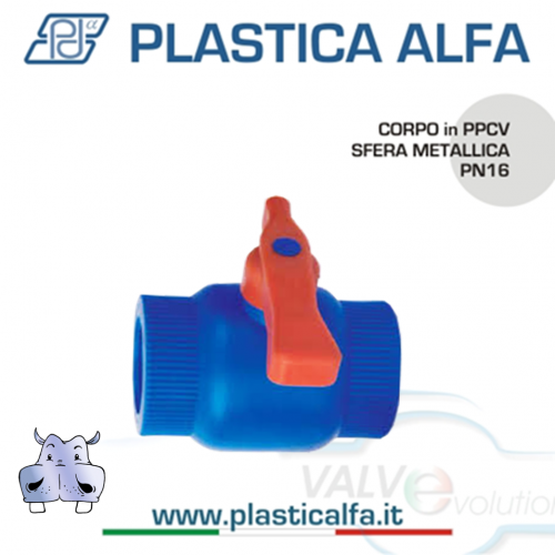 Valvola a sfera in PPCV ICE FF Antigelo Plastica Alfa Resistente al ghiaccio