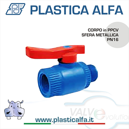 Valvola a sfera in PPCV ICE MF Antigelo Plastica Alfa Resistente al ghiaccio