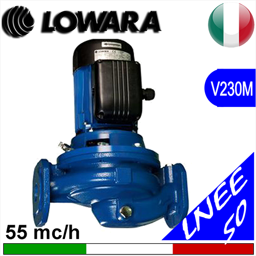 Elettropompa circolatore in-line Lowara LNEE flangiatura DN50 - alimentazione monofase