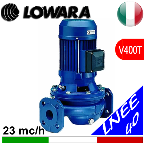 Elettropompa circolatore in-line Lowara LNEE flangiatura DN40 4 Poli - alimentazione trifase