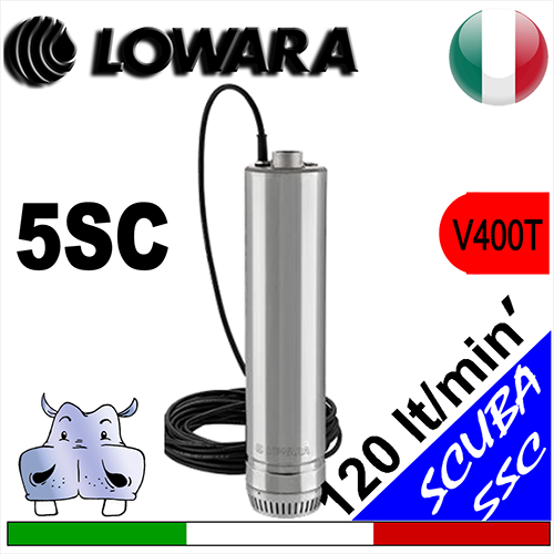 Lowara - Sommersa monoblocco 5SC T - versione trifase senza galleggiante