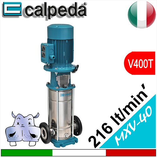 Calpeda Elettropompe multistadio verticali MXV 40-9 Alimentazione elettrica trifase 400Vac