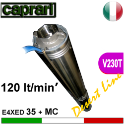 Caprari - Elettropompa sommersa completa E4XPD35+UNIMOTOR 230 Trifase - idonea per inverter MT
