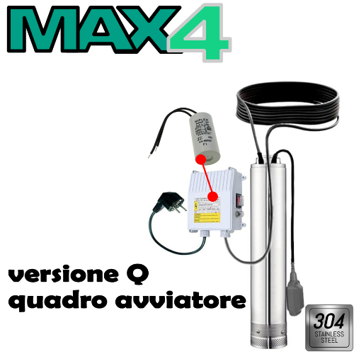 X-POWER - Pompe sommerse  MAX4 serie SLIM con galleggiante elettrico 3