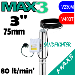 X-POWER - Pompe sommerse MAX3 3XP complete di quadro avviatore e 20 mt cavo elettrico