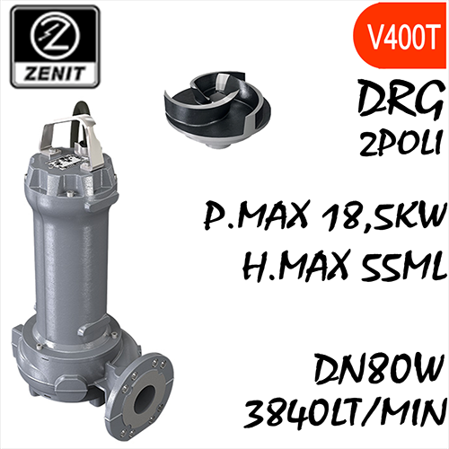 ZENIT - Sommersa  fognature serie Grey DRG mandata orizzontale DN80W alimentazione trifase 2