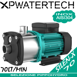 Silen x serie 70 - Elettropompa multistadio silenziosa con idraulica integrale in acciaio inox