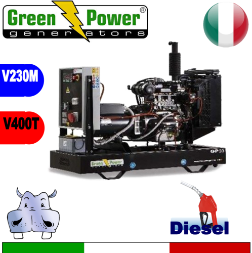 Generatore Gruppo Elettrogeno diesel GP22-N 20KVA Trifase - Aperto - avviamento elettrico