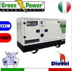 Generatore Gruppo Elettrogeno diesel GP22-N 20KVA Trifase - Silenziato  - avviamento elettrico
