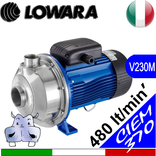 Lowara Elettropompa monogirante inox CIEM370 alimentazione monofase 230Vac