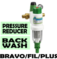 BRAVOFIL-PLUS Filtro riduttore di pressione semiautomatico per acqua con sistema di pulizia in controlavaggio - con sistema di riduzione della pressione