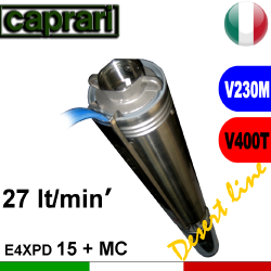 Caprari - Elettropompa pompa sommersa completa E4XED(PD)15+MC....M-T DESERT LINE