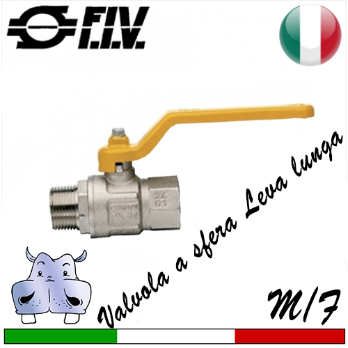 Valvola a sfera leva lunga MF Fiv per gas HEAVY 3