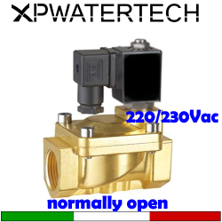 Elettrovalvole per acqua aria gasolio SERIE STANDARD versione NO normalmente APERTA alimentazione elettrica 220Vac
