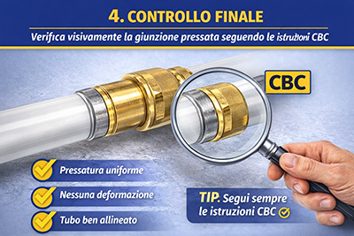  Fase 3: pressatura Assicurati di allineare correttamente la pressatrice e di eseguire una pressatura uniforme.