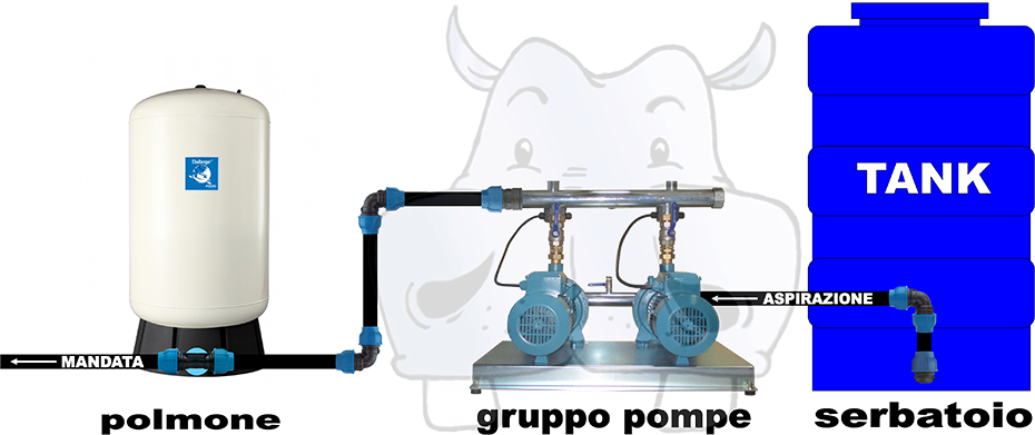 gruppi autoclave a due elettro pompe calpeda completo di serbatoio e vaso ad espansione polmone garanzia 5 anni acquista su pippohydro al miglior prezzo offerte per installatori sui gruppi a 2 pompe con funzionamento automatico per aumento pressione su condomini e abitati domestici