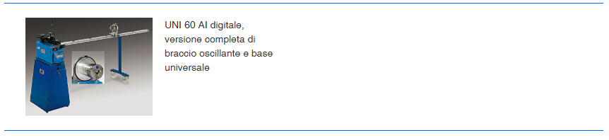uni 60 ai digitale con albero intercambiabile braccio oscillante e base