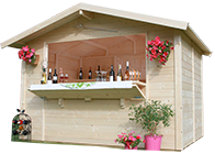 casetta in legno grezzo CHIOSCO3020